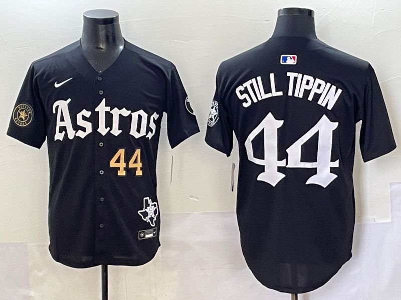 Men 2025 Houston Astros #44 Still Tippin Black Five generations Joint Name Nike MLB Jersey style 7->new york yankees->MLB Jersey
